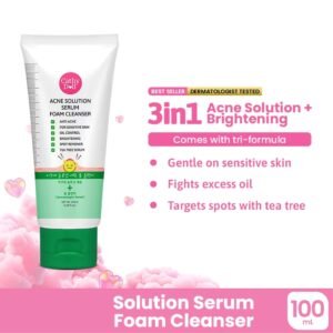 cathy doll acne solution serum foam cleanser 100 ml