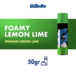 gillette foamy lemon lime โฟมโกนหนวดกริ่นมะนาว 50g