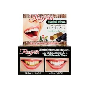 rasyan herbal clove toothpaste with charcoal 25 g.