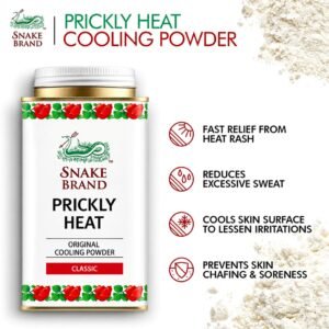 snake brand prickly heat cooling powder classic scent 140 g